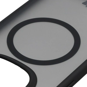 Etui z pierścieniem magnetycznym Bizon Case MatteO do Xiaomi Redmi Note 15 Pro 5G przydymione-czarne