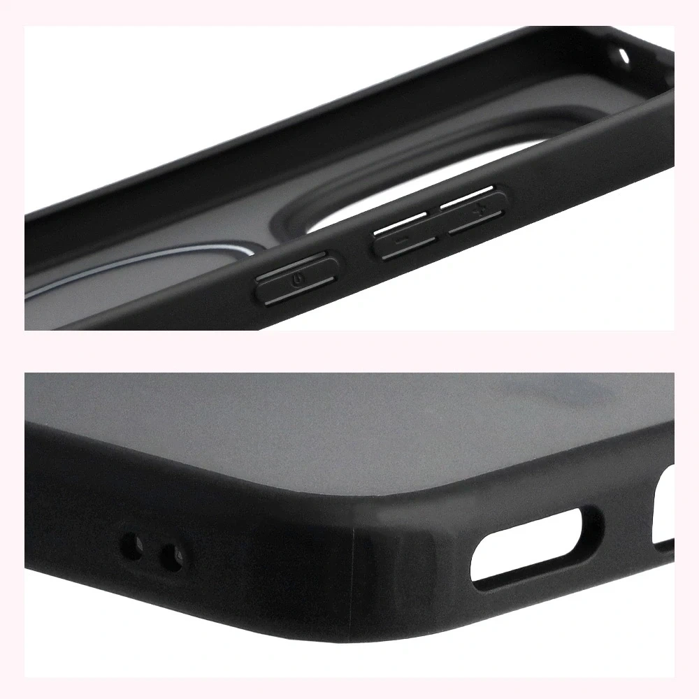 Etui z pierścieniem magnetycznym Bizon Case MatteO do Xiaomi Redmi Note 15 Pro 5G przydymione-czarne