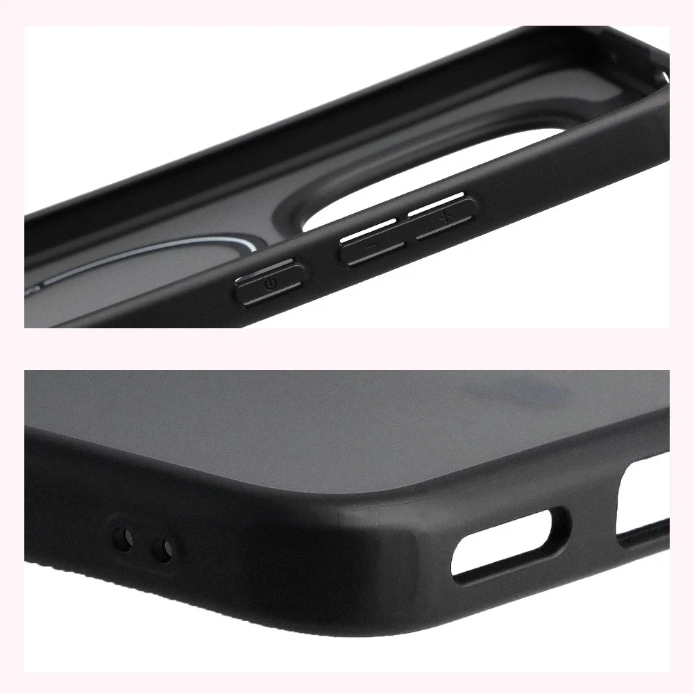 Etui z pierścieniem magnetycznym Bizon Case MatteO do Xiaomi Redmi Note 15 Pro+ Plus 5G przydymione-czarne