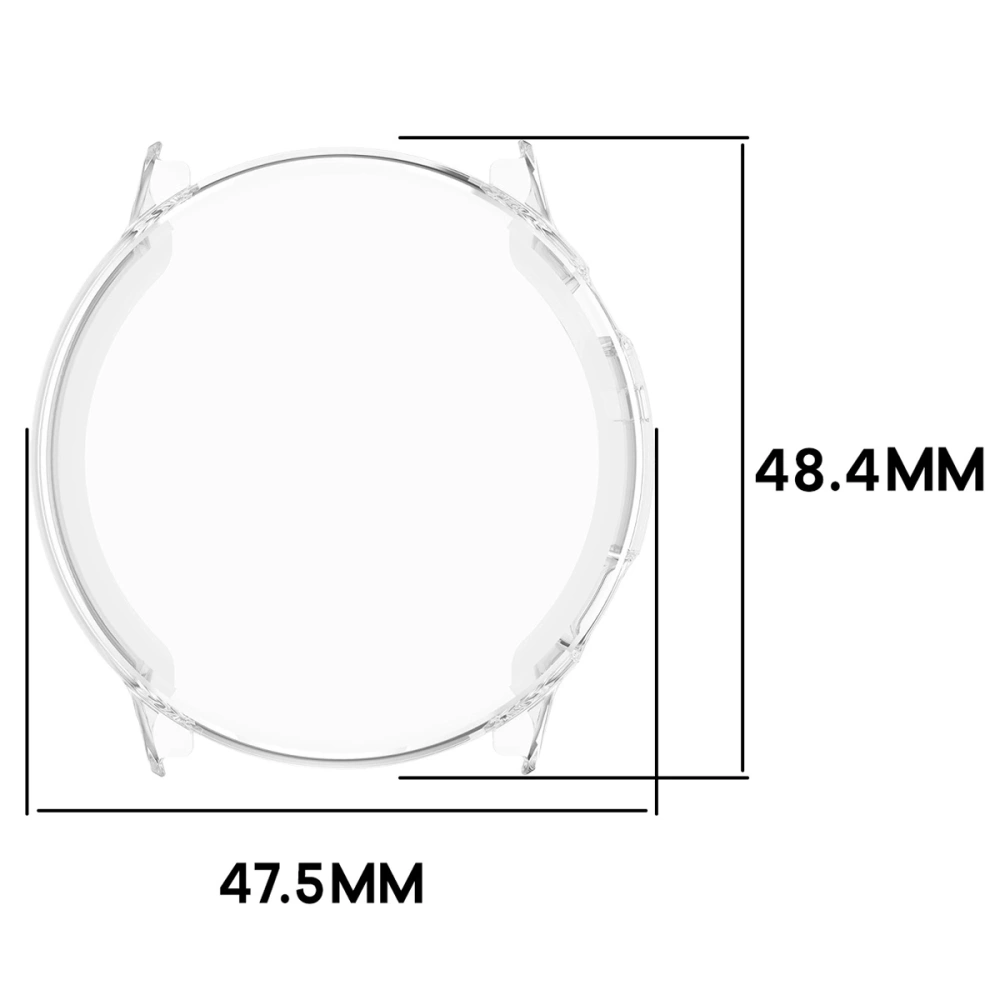 Etui z osłoną ekranu Bizon Case Watch Felipe do Garmin Venu 4 45mm przeźroczyste