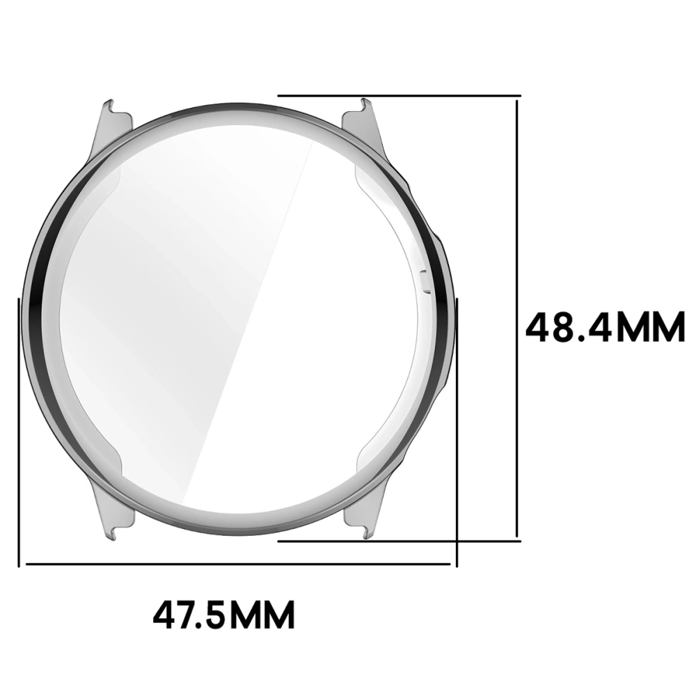 Etui z osłoną ekranu Bizon Case Watch Felipe do Garmin Venu 4 45mm srebrne