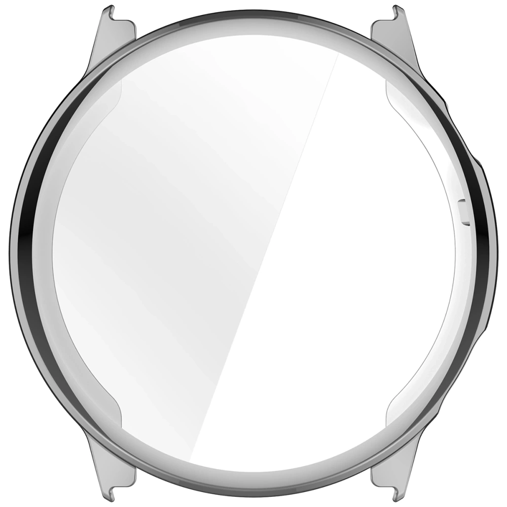 Etui z osłoną ekranu Bizon Case Watch Felipe do Garmin Venu 4 45mm srebrne