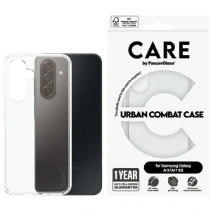 Etui CARE by PanzerGlass Flagship Urban Combat do Samsung Galaxy M17 5G / A17 / A17 5G przezroczysty