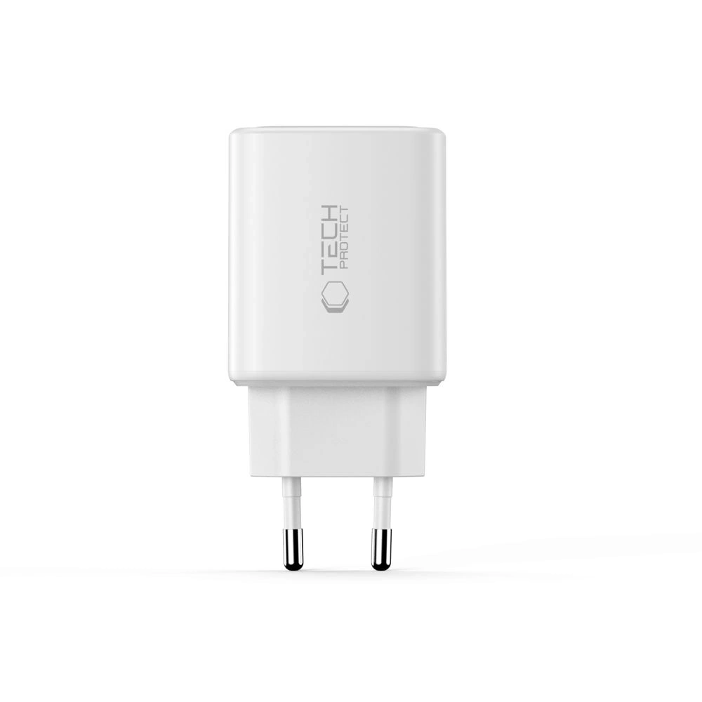 Ładowarka sieciowa Tech-Protect NCA65W-GAN USB-A, 2xUSB-C Network Charger PD 65W / QC3.0 White