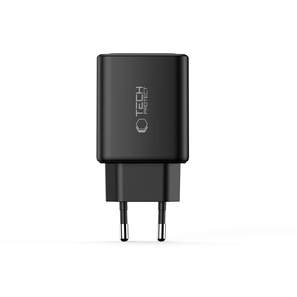 Ładowarka sieciowa Tech-Protect NCA65W-GAN USB-A, 2xUSB-C Network Charger PD 65W / QC3.0 Black