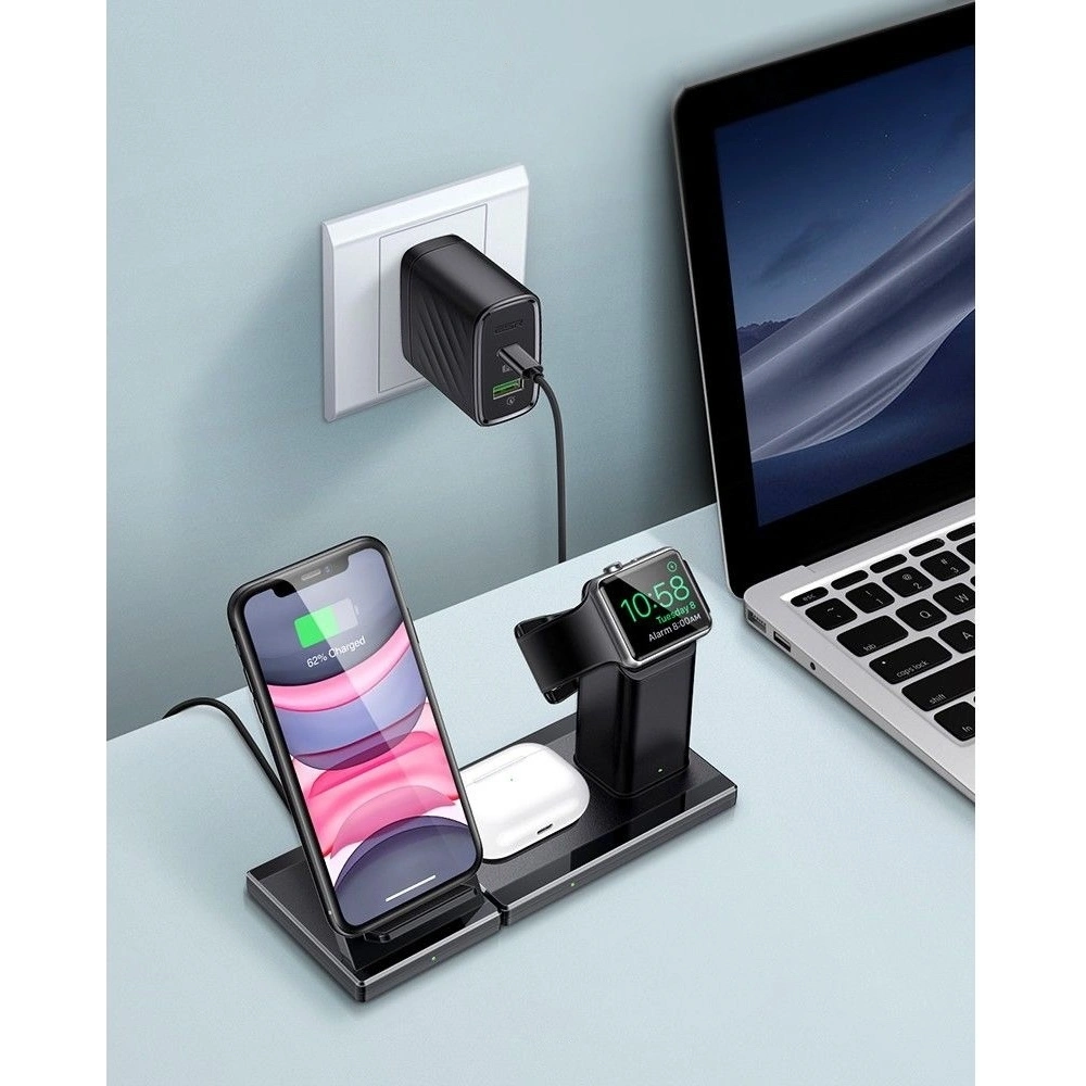 Hurtownia GSM - Nabíjecí stanice 3w1 ESR Wireless Charging Station Black - ESR206BLK - {ean13} - Hurt