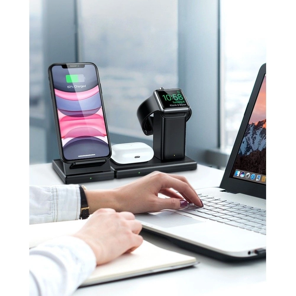 Hurtownia GSM - Nabíjecí stanice 3w1 ESR Wireless Charging Station Black - ESR206BLK - {ean13} - Hurt