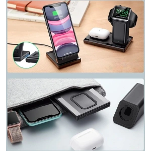 Wholesale ESR 3in1 Wireless Charging Station Black - ESR206BLK - {ean13} - Hurt