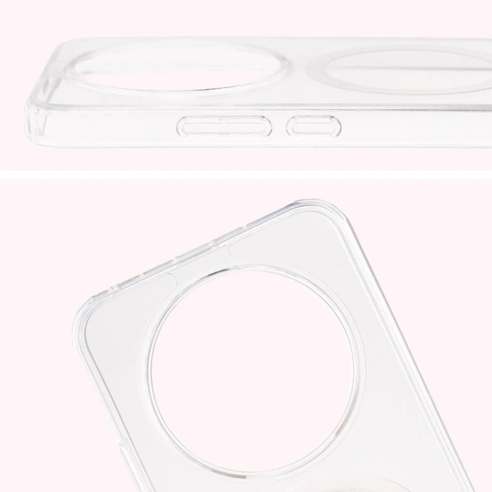 Etui z pierścieniem magnetycznym Bizon Case CrystalO do Honor Magic8 Lite przezroczyste