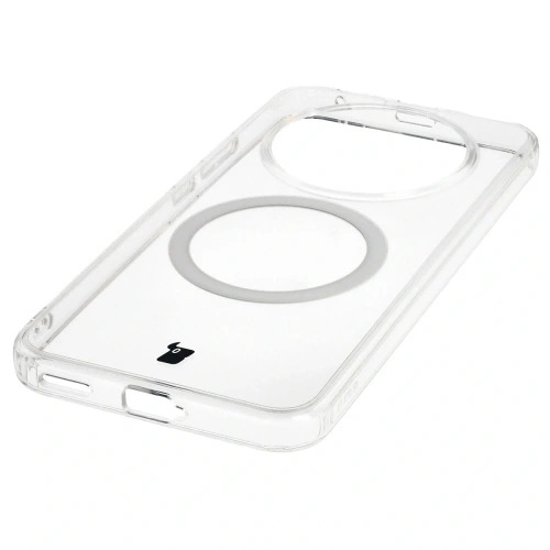 Etui z pierścieniem magnetycznym Bizon Case CrystalO do Honor Magic8 Lite przezroczyste