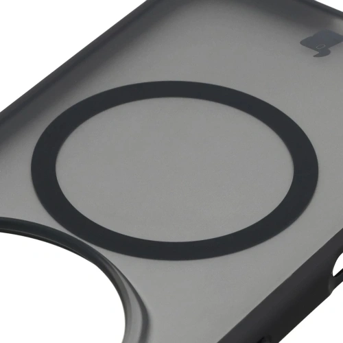 Etui z pierścieniem magnetycznym Bizon Case MatteO do Honor Magic8 Pro przydymione-czarne