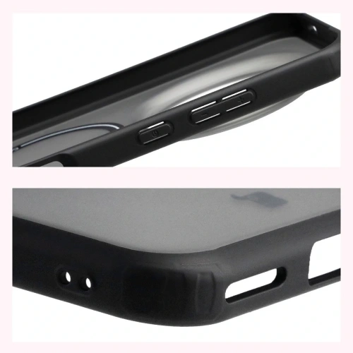 Etui z pierścieniem magnetycznym Bizon Case MatteO do Honor Magic8 Pro przydymione-czarne