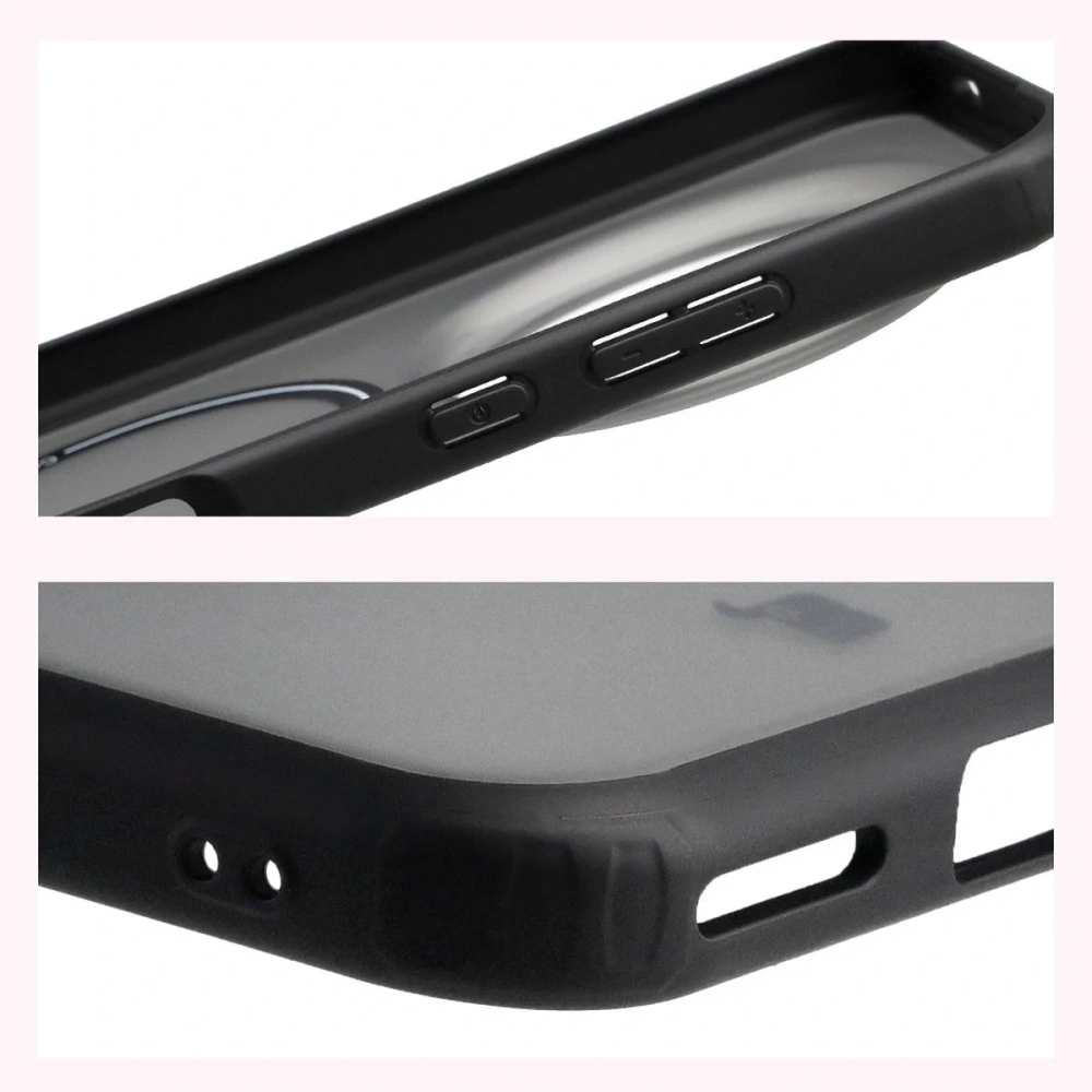 Etui z pierścieniem magnetycznym Bizon Case MatteO do Honor Magic8 Pro przydymione-czarne