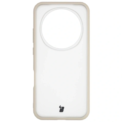 Etui Bizon Case Angelo do Honor Magic8 Pro półprzezroczyste z beżową ramką