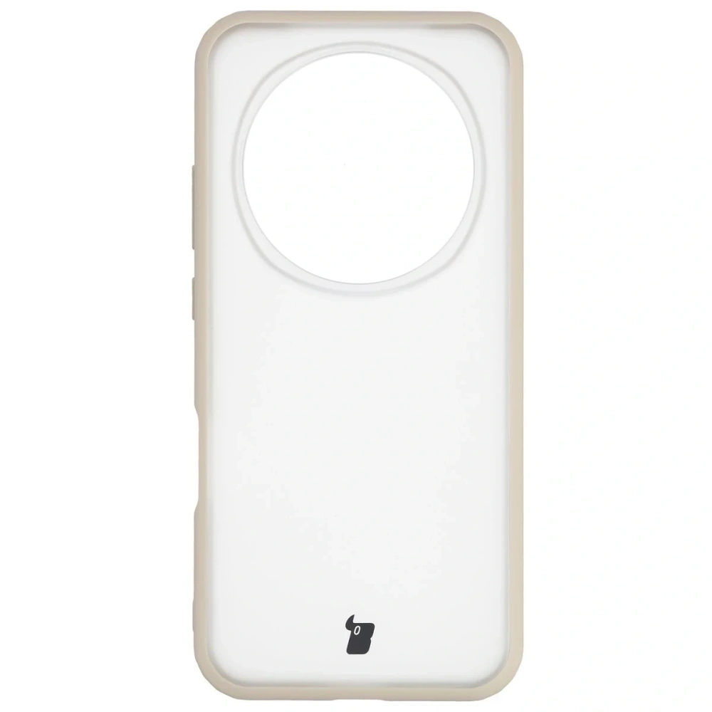 Etui Bizon Case Angelo do Honor Magic8 Pro półprzezroczyste z beżową ramką