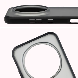 Etui Bizon Case Angelo do Honor Magic8 Pro przydymione z czarną ramką