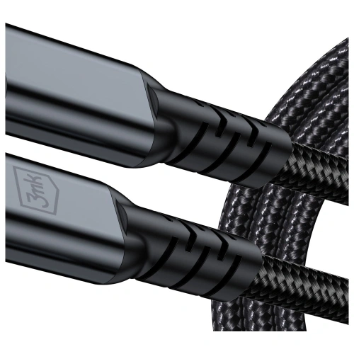 Kabel 3MK Hyper Cable N-SERIES USB-C Thunderbolt 4 1m 48V/5A 40Gb/s 240W 8K60Hhz czarny