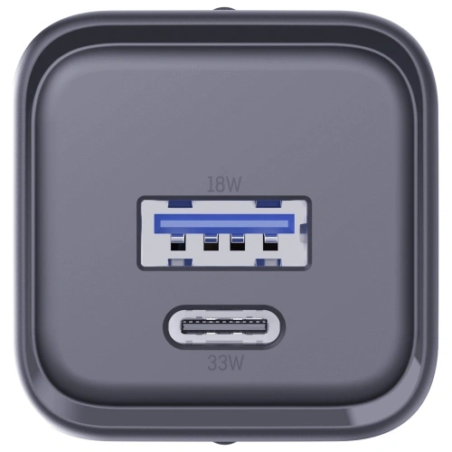 Ładowarka sieciowa 3MK Hyper Charger PD 33W GaN QC4+ PPS AFC FCP SCP USB-A + USB-C czarny