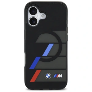 Etui BMW M IML Metal Buttons Tricolor Lines MagSafe do Apple iPhone 17 czarny