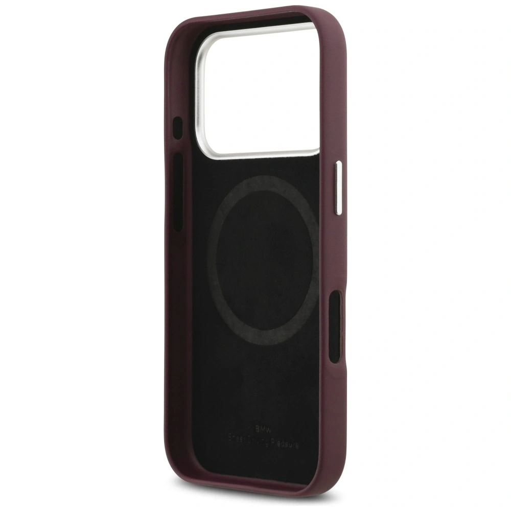 Etui BMW Sign Full Wrapped Metal MagSafe do Apple iPhone 17 Pro czerwony