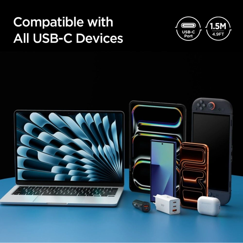 Kabel Spigen EB24015CC Essential USB-C Cable 240W 150cm Black