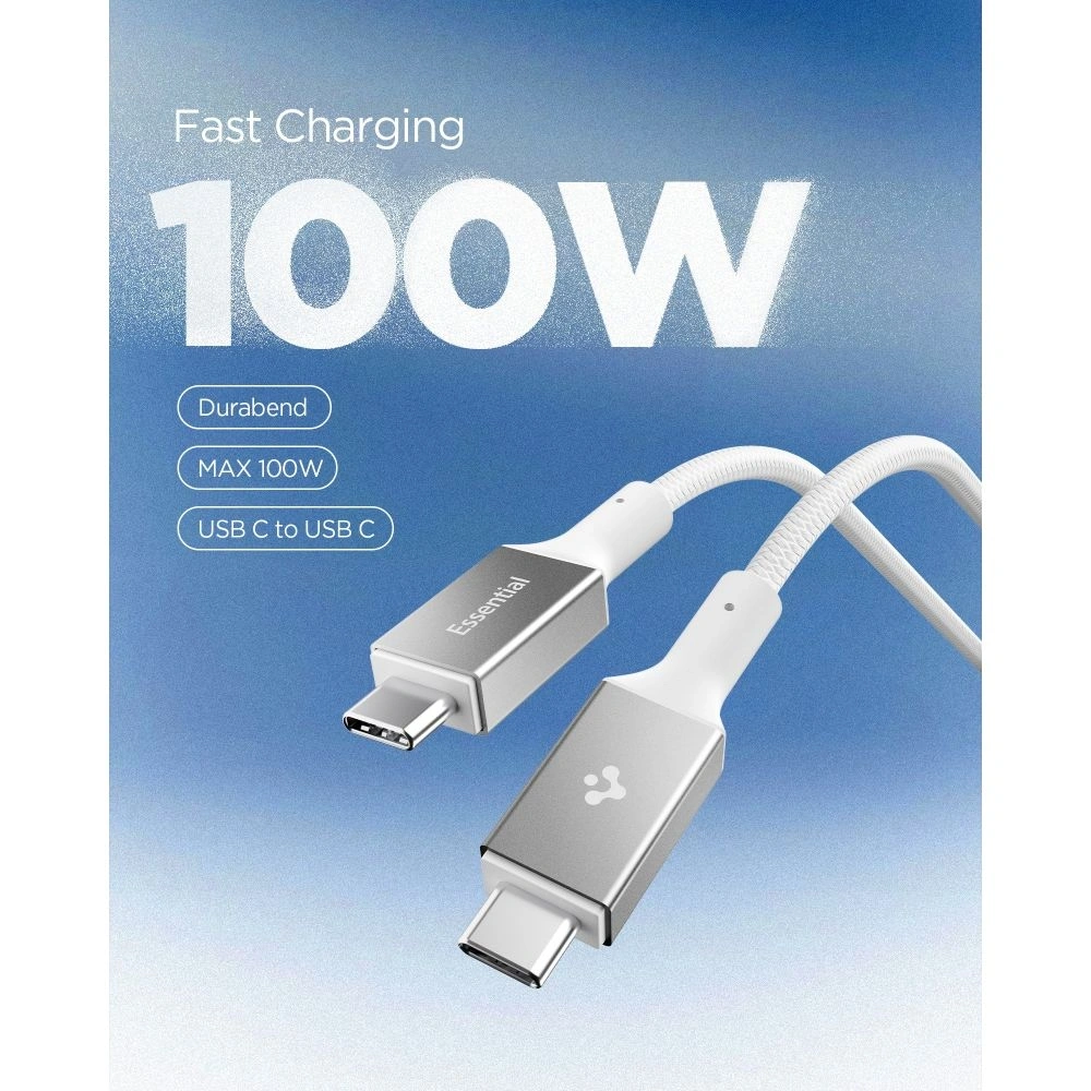 Kabel Spigen EB10015CC Essential USB-C Cable 100W 150cm White