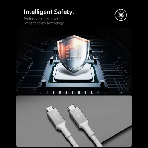 Kabel Spigen EB10015CC Essential USB-C Cable 100W 150cm White