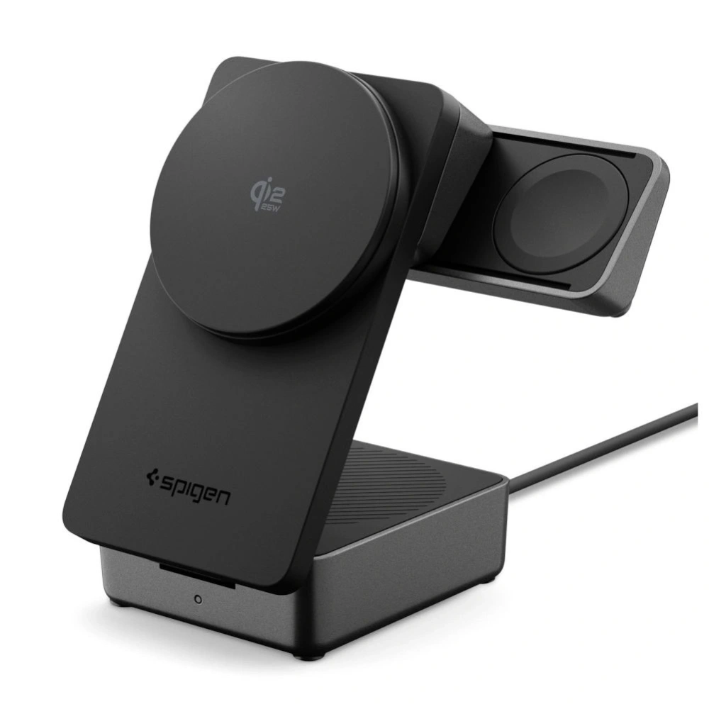 Ładowarka bezprzewodowa Spigen EF323MQ Essential 3in1 Magnetic MagSafe Wireless Charger 25W Qi2.2 Black