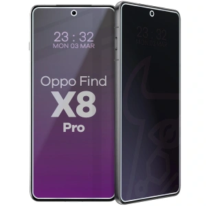 Prywatyzujące szkło hybrydowe Bizon Glass Mule Shadow do Oppo Find X8 Pro matowe