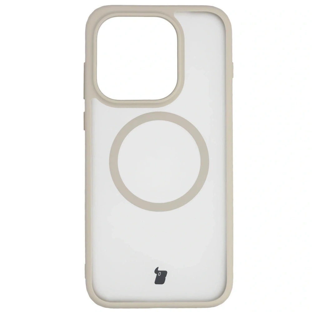 Etui z pierścieniem magnetycznym + szkło hartowane Bizon MatteO Pack do OnePlus 15 przydymione-beżowe