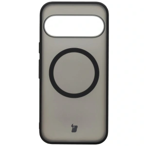 Etui z pierścieniem magnetycznym + szkło hartowane Bizon MatteO Pack do Google Pixel 10 / 10 Pro przydymione-czarne