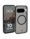 Etui z pierścieniem magnetycznym + szkło hartowane Bizon MatteO Pack do Google Pixel 10 / 10 Pro przydymione-czarne
