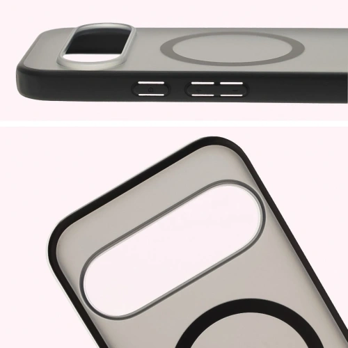 Etui z pierścieniem magnetycznym + szkło hartowane Bizon MatteO Pack do Google Pixel 10 / 10 Pro przydymione-czarne