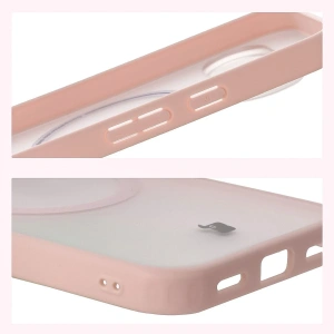 Etui z pierścieniem magnetycznym + szkło hartowane Bizon MatteO Pack do Google Pixel 10 / 10 Pro przydymione-jasnoróżowe