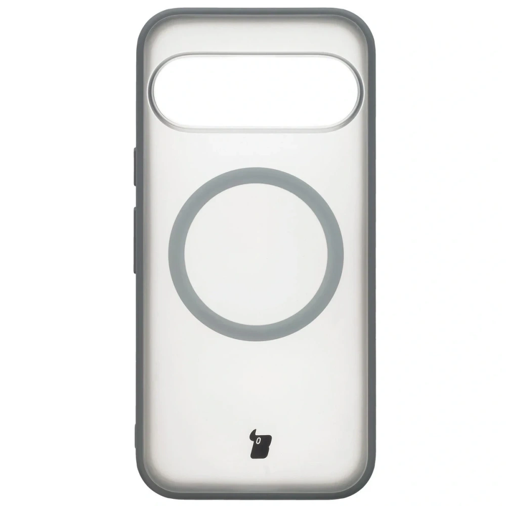 Etui z pierścieniem magnetycznym + szkło hartowane Bizon MatteO Pack do Google Pixel 10 / 10 Pro przydymione-szare
