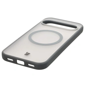 Etui z pierścieniem magnetycznym + szkło hartowane Bizon MatteO Pack do Google Pixel 10 / 10 Pro przydymione-szare