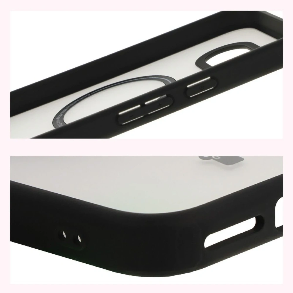 Etui z pierścieniem magnetycznym + szkło hartowane Bizon MatteO Pack do Google Pixel 9a przydymione-czarne