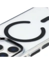 Etui z pierścieniem magnetycznym Bizon Case Marco do Apple iPhone 17 Pro przezroczyste z czarną ramką