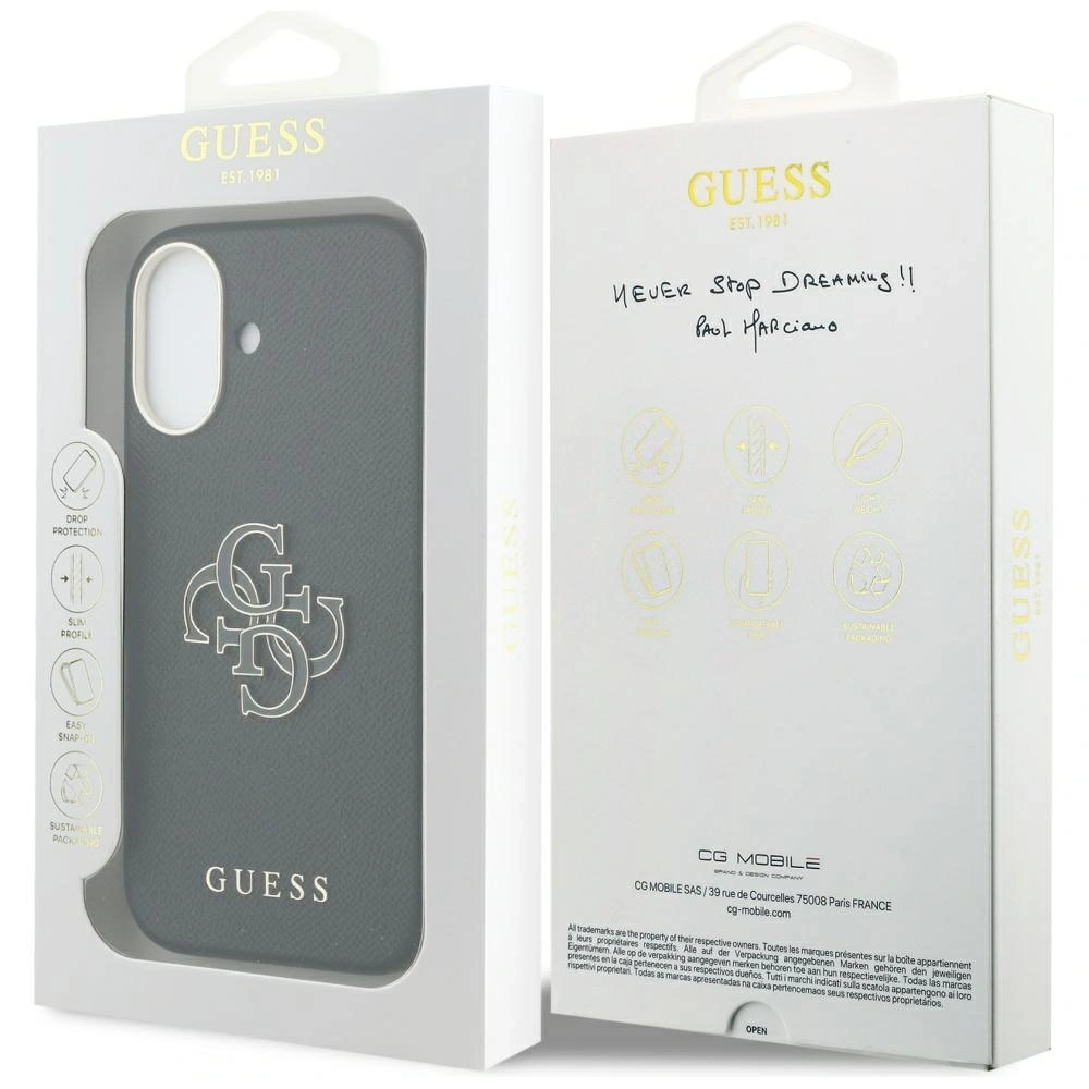 Etui Guess FW Resin Logo do Apple iPhone 17 czarny
