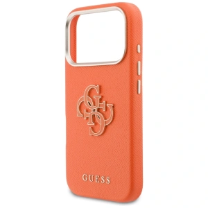 Etui Guess FW Resin Logo do Apple iPhone 17 Pro pomarańczowy