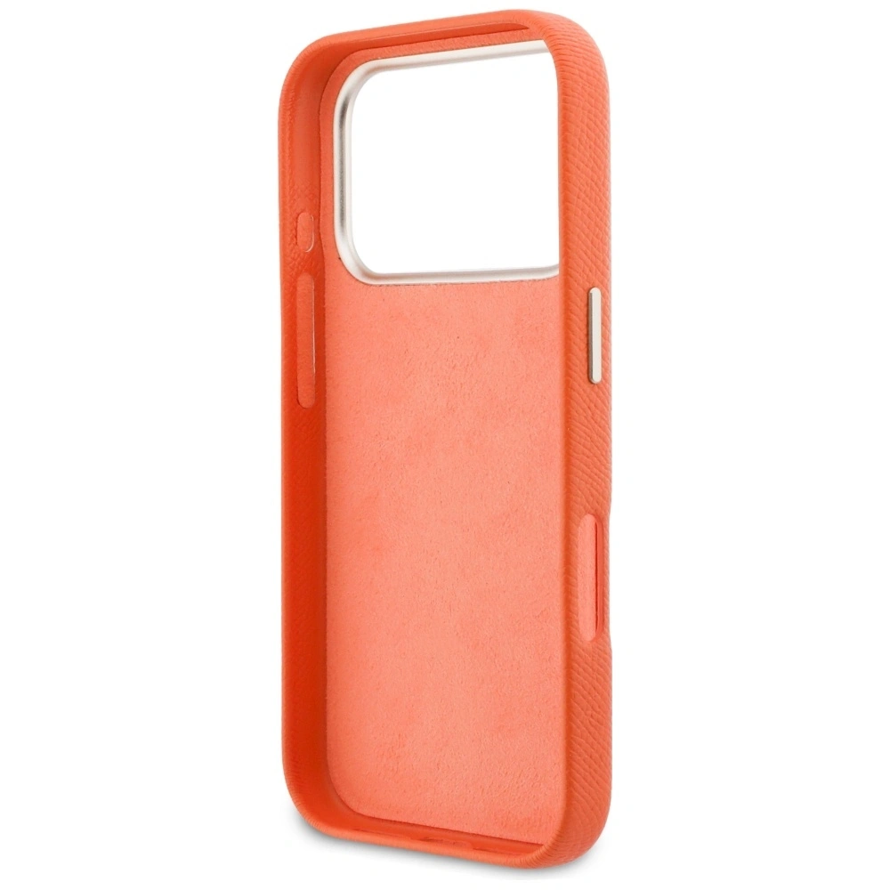 Etui Guess FW Resin Logo do Apple iPhone 17 Pro pomarańczowy