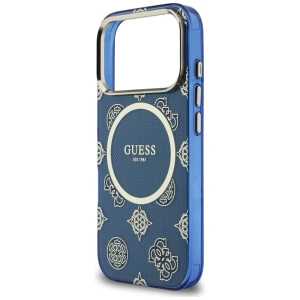 Etui Guess IML Peony Dot MagSafe do Apple iPhone 17 Pro niebieski