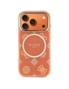 Etui Guess IML Peony Dot MagSafe do Apple iPhone 17 Pro pomarańczowy