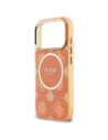 Etui Guess IML Peony Dot MagSafe do Apple iPhone 17 Pro pomarańczowy