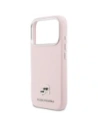 Etui Karl Lagerfeld Karl & Choupette Head Pins Saffiano MagSafe do Apple iPhone 17 Pro różowy