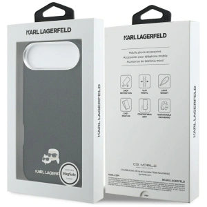 Etui Karl Lagerfeld Karl & Choupette Head Pins Saffiano MagSafe do Apple iPhone Air czarny