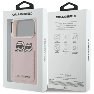 Etui Karl Lagerfeld Karl & Choupette Print & Pocket do Apple iPhone 17 Pro różowy