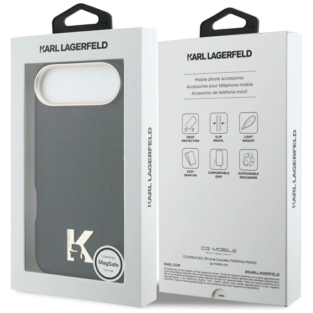 Etui Karl Lagerfeld Karl Head Logo MagSafe do Apple iPhone Air czarny