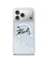 Etui Karl Lagerfeld Liquid Glitter Karl Script Logo MagSafe do Apple iPhone 17 Pro Max przezroczysty