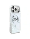 Etui Karl Lagerfeld Liquid Glitter Karl Script Logo MagSafe do Apple iPhone 17 Pro Max przezroczysty